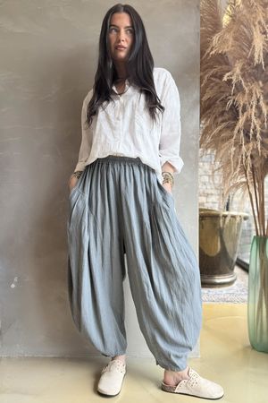 Noa Linen Blend Sia Barrel Trouser Slate /16 **